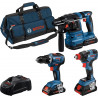 COMBO KIT 3 OUTILS 18V: GSR 18V-55 +GDX 18V-200 + GBH 18V-22 +ProCORE18V 3x4,0Ah