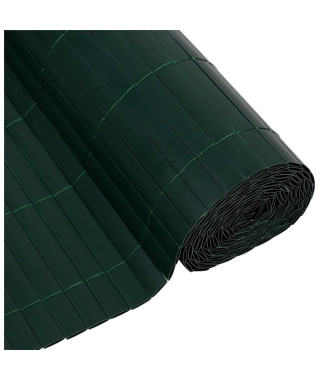 Canisse PVC double face - NATURE - 1 x 3 m - 1600 g/m² - Occultant 4/5 - Anti-UV - Vert