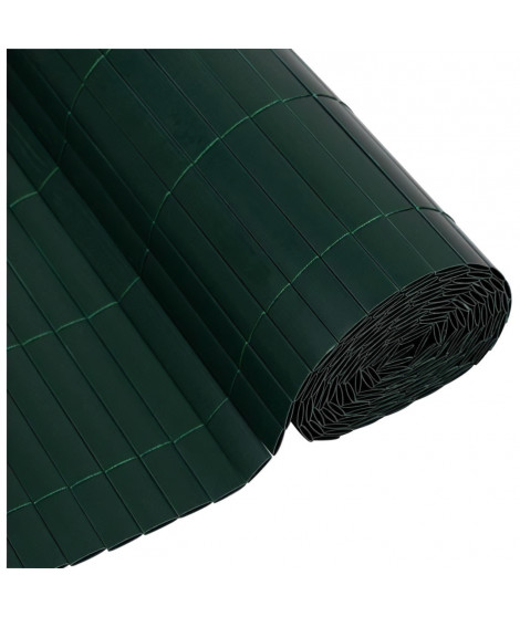 Canisse PVC double face - NATURE - 1 x 3 m - 1600 g/m² - Occultant 4/5 - Anti-UV - Vert