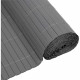 Canisse PVC double face - NATURE - 1 x 3 m - 1600 g/m² - Occultant 4/5 - Anti-UV - Gris clair