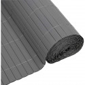 Canisse PVC double face - NATURE - 1 x 3 m - 1600 g/m² - Occultant 4/5 - Anti-UV - Gris clair