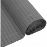 Canisse PVC double face - NATURE - 1 x 3 m - 1600 g/m² - Occultant 4/5 - Anti-UV - Gris clair