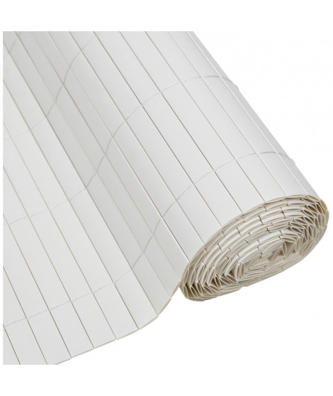 Canisse PVC double face - NATURE - 1 x 3 m - 1600 g/m² - Occultant 4/5 - Anti-UV - Blanc