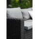 Salon de jardin en résine imitation rotin tressé - Gris graphite - Avec pouf et table basse - KETER - 4 personnes - CALIFORNIA