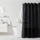 Rideau de douche gauffré - Black - Polyester - 180 x 200 cm - 12 crochets - UTILITY - TODAY
