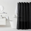 Rideau de douche gauffré - Black - Polyester - 180 x 200 cm - 12 crochets - UTILITY - TODAY