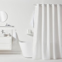 Rideau de douche gauffré - White - Polyester - 180 x 200 cm - 12 crochets - UTILITY - TODAY