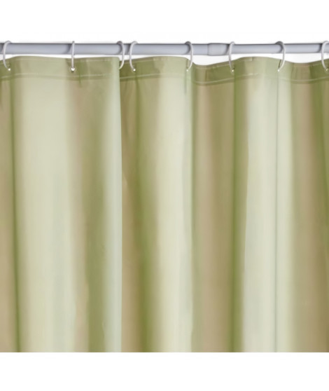 Rideau de douche gauffré - Green - PEVA - 180 x 200 cm - 12 crochets - UTILITY - TODAY