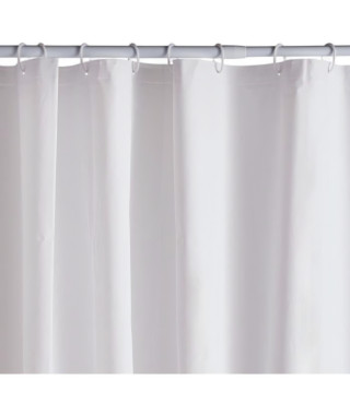 Rideau de douche gauffré - White - PEVA - 180 x 200 cm - 12 crochets - UTILITY - TODAY