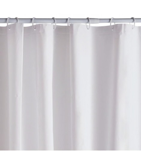 Rideau de douche gauffré - White - PEVA - 180 x 200 cm - 12 crochets - UTILITY - TODAY