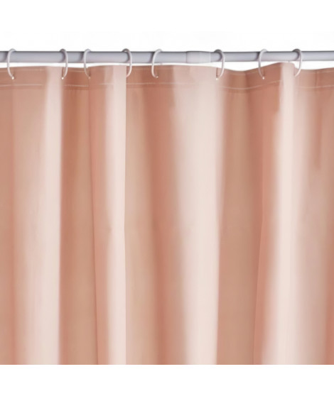 Rideau de douche gauffré - Pink - PEVA - 180 x 200 cm - 12 crochets - UTILITY - TODAY