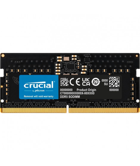 Crucial Mémoire RAM DDR5 - 64GB - 5600 MT/s - CL46 - SODIMM