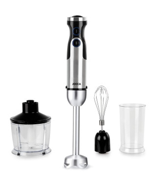 Mixeur plongeant - JOCCA - Avec accessoires - 1200 W - Noir et gris