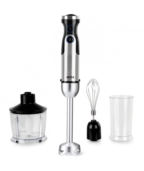 Mixeur plongeant - JOCCA - Avec accessoires - 1200 W - Noir et gris