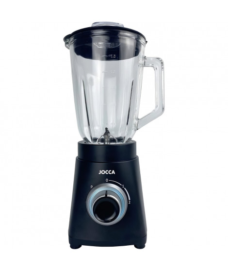 Blender - JOCCA - Bol en verre 1,5 L - 2 vitesses - Noir
