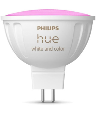 Ampoule connectée - PHILIPS HUE - MR16 - Lumiere blanche et colorée - Compatible bluetooth - Lot de 2 - Fonctionne avec app e…