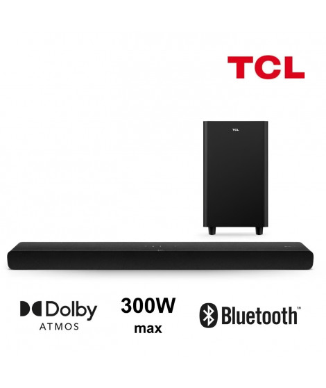 TCL TS8212 - Barre de son 2.1.2 - Caisson de basses sans fil - Dolby Atmos - HDMI eARC - Bluetooth - 300W