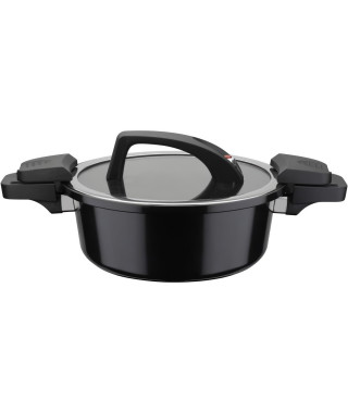 Cuiseur basse pression - GSW - 24 cm - 4 L - Aluminium forgé - Induction - Noir