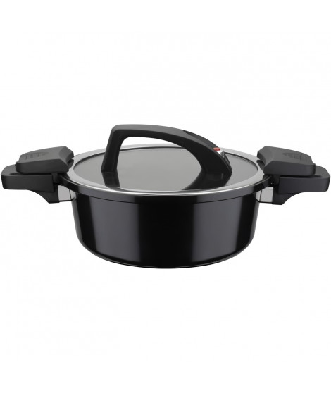 Cuiseur basse pression - GSW - 24 cm - 4 L - Aluminium forgé - Induction - Noir