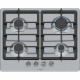 Table de cuisson a gaz - BOSCH Série 4 - 4 foyers - 52 x 58,2 x 4,5 cm - PGP6B5K90 - Inox