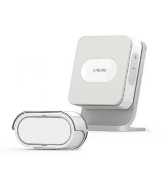 Sonnette sans fil Philips - Welcome Bell 300 Basic - Portée 300m - 4 sonneries haute qualité