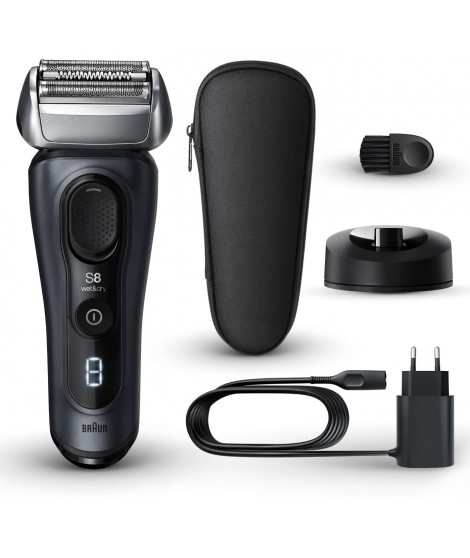 Rasoir - BRAUN - SERIES 8 8513s - 4 éléments rasage - Wet&Dry - 60 min - Noir