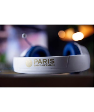 Casque gaming filaire - KONIX - PC, PS4, PS5, Switch, Xbox - Micro 45° - Câble 1,5 m - Blanc et bleu