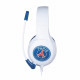 Casque gaming filaire - KONIX - PC, PS4, PS5, Switch, Xbox - Micro 45° - Câble 1,5 m - Blanc et bleu
