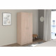 Armoire de chambre - EASY LIFE - Chene - 2 portes - 80,2 x 180 x 49,7 - PARISOT