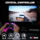 Konix - Manette sans fil Crystal Nintendo Switch, Switch OLED, PC et PS4