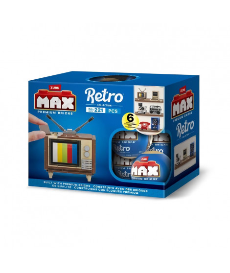 Set de construction - ZURU - Retro - 221 pieces - 6 designs - Ambiance nostalgique