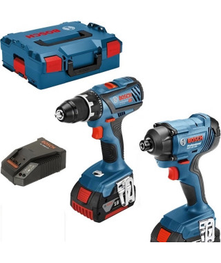 Kit BOSCH Perceuse-visseuse GSR 18V-28 + Visseuse a chocs GDR 18V-160 + 2 batteries 4.0Ah - L 06019G5107