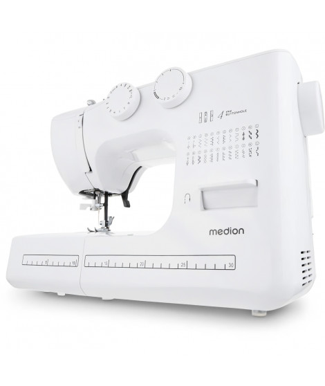 Machine a Coudre - MEDION - SM 60 - 62W - 24 Points + Points Doubles - 700 tr/min - LED - Blanc
