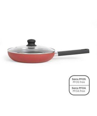 Sauteuse 26 cm - LIVOO - MEP153R - Antiadhésif sans PFOA ni PFOS - Manche silicone - Tous feux dont induction
