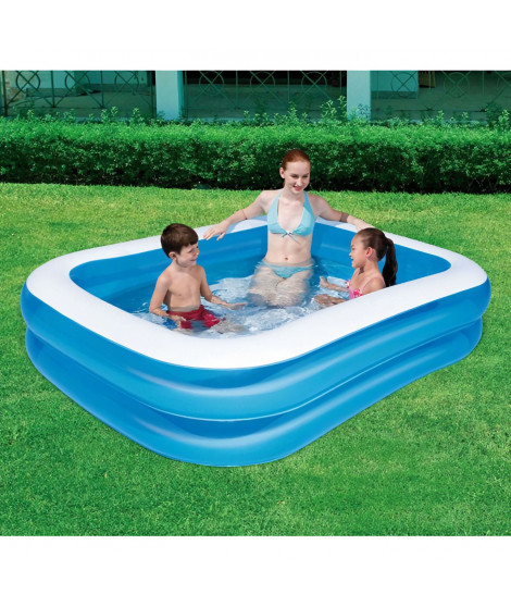 Piscine gonflable pour enfants- Bestway - Rectangulaire  - 201 x 150 x 51 cm - Bleu
