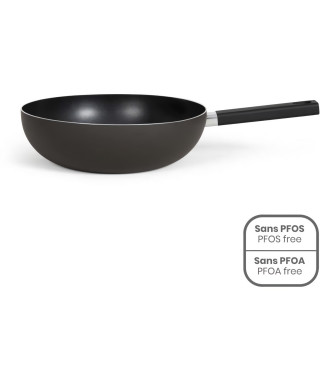 Premier Chef - Wok 32 cm - LIVOO - MEP156N - Antiadhésif sans PFOA ni PFOS - Manche silicone - Tous feux dont induction