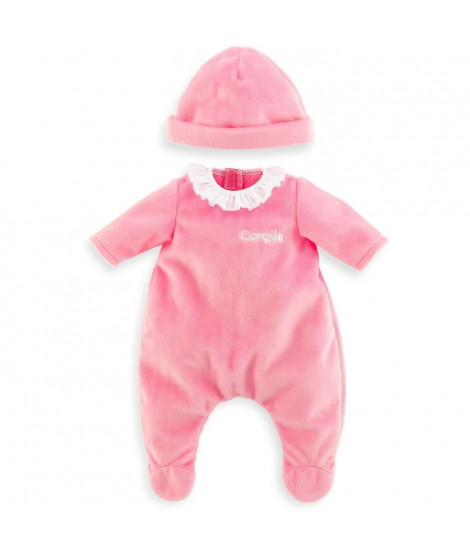 Pyjama Rose et Bonnet - COROLLE - Vetements - Pour Poupon 30cm - Des 18 mois
