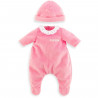 Pyjama Rose et Bonnet - COROLLE - Vetements - Pour Poupon 30cm - Des 18 mois