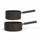 Set de 2 casseroles - LIVOO - MEP154N - Antiadhésif sans PFOA ni PFOS - Manche silicone - Tous feux dont induction