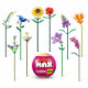 Set de construction - ZURU - Long Flowers - 243 pieces max - 10 designs - Bouquet a assembler