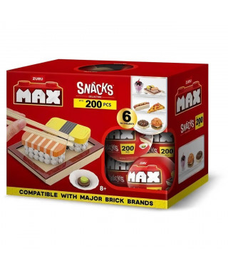 Set de construction - ZURU - Snack - 200 pieces max - 6 snacks - Burger, glace ou sushi