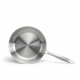 Brigade - Poele en acier inoxydable 20 cm - LIVOO - MEP157 - Acier inoxydable Triply - Tous feux dont induction - Made in France