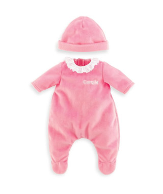 Pyjama Rose et Bonnet - COROLLE - Vetements - Pour Poupon 36cm - Des 2 ans