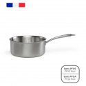 Brigade - Casserole en acier inoxydable 20 cm - LIVOO - MEP161 - Acier inoxydable Triply - Tous feux dont induction - Made in…