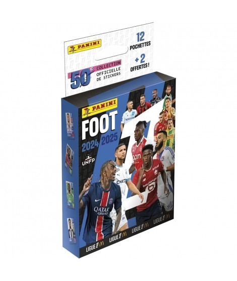 Blister - PANINI - Foot Ligue 1 2024-2025 - McDonald's - 12 pochettes - 2 offertes - 98 stickers