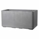 Jardiniere Muret - DEROMA - Cosmo - Ashgrey -  A réserve d'eau - Roulettes - 78 cm