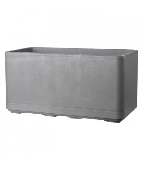 Jardiniere Muret - DEROMA - Cosmo - Ashgrey -  A réserve d'eau - Roulettes - 78 cm