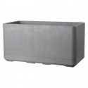 Jardiniere Muret - DEROMA - Cosmo - Ashgrey -  A réserve d'eau - Roulettes - 78 cm