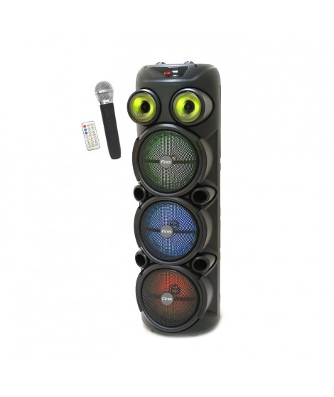Enceinte karaoké lumineuse - INOVALLEY - KA129-XXL - Bluetooth V5.0 - 90 cm - 1000 W - Haut-parleurs 3 x 8'' - Micro sans fil…