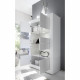 Vitrine - BASICO - 4 portes - Blanc laqué brillant - 101 x 42 x 161 cm